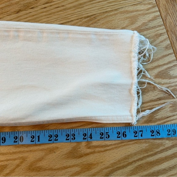 REDONE 90s High Rise Ankle Crop Jeans Vintage White 27 - Picture 11 of 13